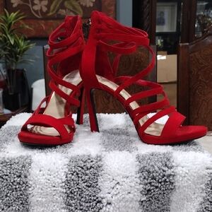 Jessica Simpson Red Strappy Heels